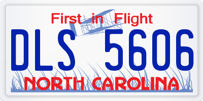 NC license plate DLS5606