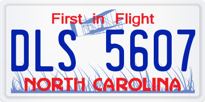 NC license plate DLS5607
