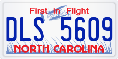 NC license plate DLS5609