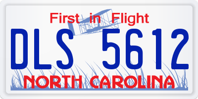 NC license plate DLS5612