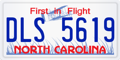 NC license plate DLS5619