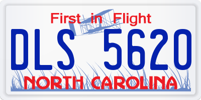 NC license plate DLS5620