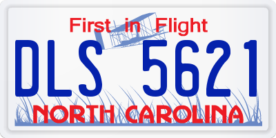 NC license plate DLS5621