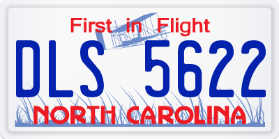 NC license plate DLS5622