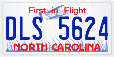 NC license plate DLS5624