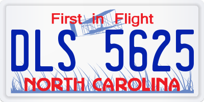 NC license plate DLS5625