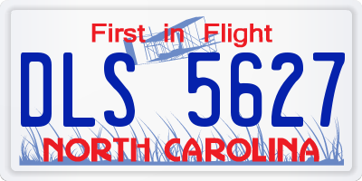 NC license plate DLS5627