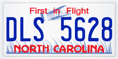 NC license plate DLS5628