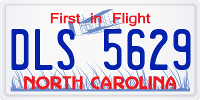 NC license plate DLS5629