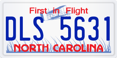 NC license plate DLS5631