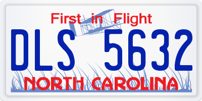 NC license plate DLS5632