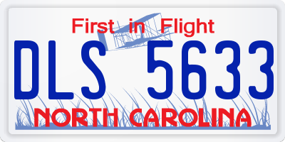 NC license plate DLS5633