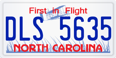NC license plate DLS5635