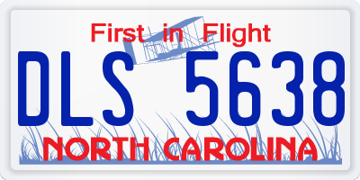 NC license plate DLS5638