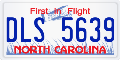 NC license plate DLS5639