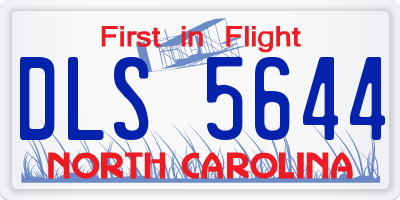 NC license plate DLS5644