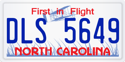 NC license plate DLS5649