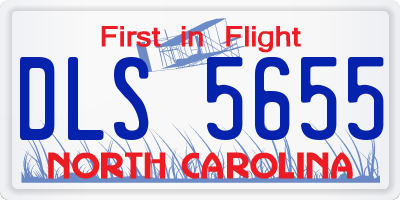 NC license plate DLS5655