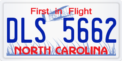 NC license plate DLS5662