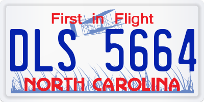 NC license plate DLS5664