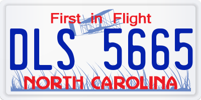 NC license plate DLS5665