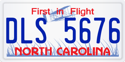 NC license plate DLS5676