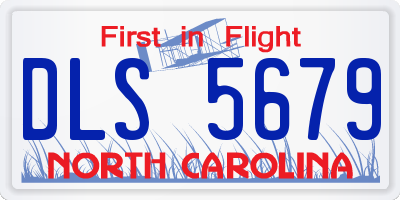 NC license plate DLS5679