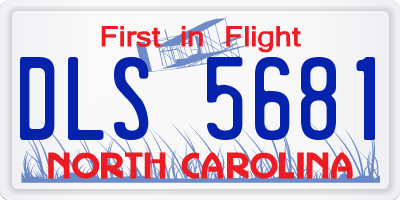 NC license plate DLS5681