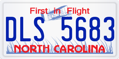 NC license plate DLS5683