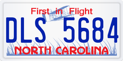 NC license plate DLS5684