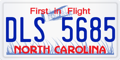 NC license plate DLS5685