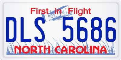 NC license plate DLS5686