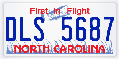 NC license plate DLS5687