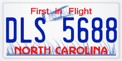 NC license plate DLS5688