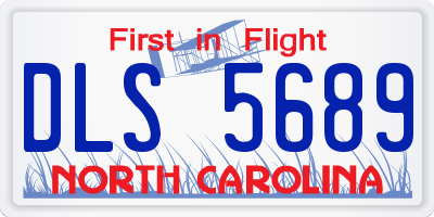 NC license plate DLS5689