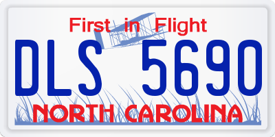 NC license plate DLS5690