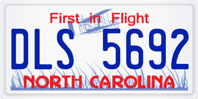 NC license plate DLS5692
