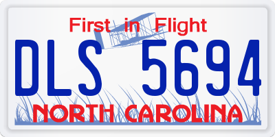 NC license plate DLS5694