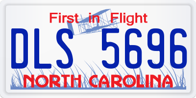 NC license plate DLS5696