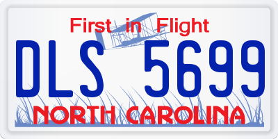 NC license plate DLS5699