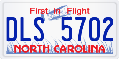 NC license plate DLS5702