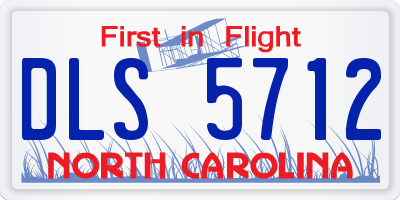 NC license plate DLS5712