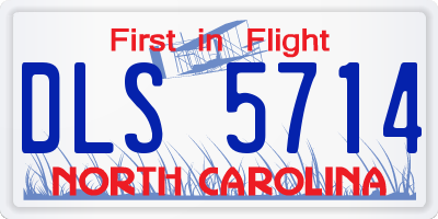 NC license plate DLS5714