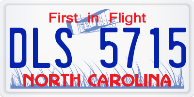 NC license plate DLS5715