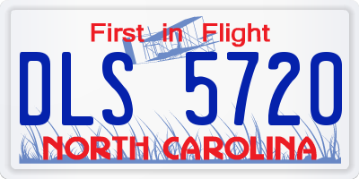 NC license plate DLS5720