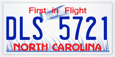 NC license plate DLS5721