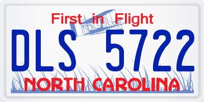 NC license plate DLS5722