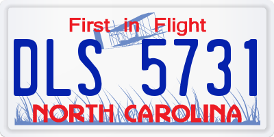 NC license plate DLS5731