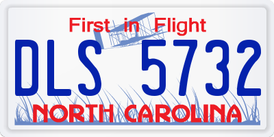 NC license plate DLS5732