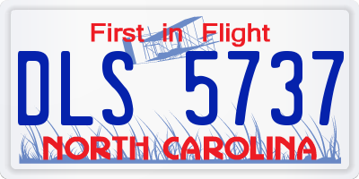 NC license plate DLS5737